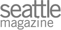 The image displays the logo of "Seattle magazine" in gray text with a clean, modern font.